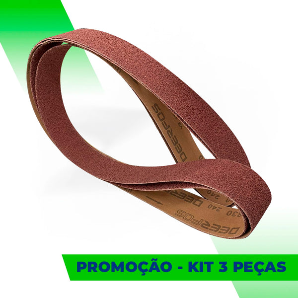 Lixa Cinta 2000x50 - Grão Compacto PG830 - Kit com 3 un. - ESCOLHA O GRÃO