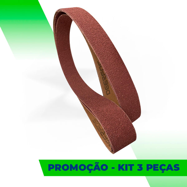 Lixa Cinta 1800x50 - Grão Compacto PG830 - Kit com 3 un. - ESCOLHA O GRÃO