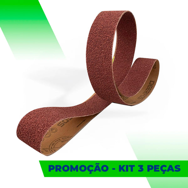 Lixa Cinta 1000x50 - Grão Compacto PG830 - Kit com 3 un. - ESCOLHA O GRÃO