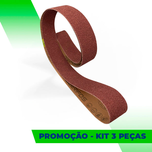 Lixa Cinta 1500x50 - Grão Compacto PG830 - Kit com 3 un. - ESCOLHA O GRÃO