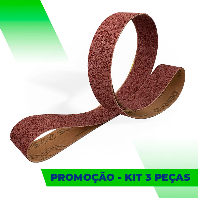 Lixa Cinta 1200x50 - Grão Compacto PG830 - Kit com 3 un. - ESCOLHA O GRÃO