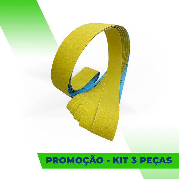 Lixa Cinta 1800x50 - Óxido de Alumínio Flexível - LS 312 JF - ESCOLHA O GRÃO - Kit 3 un. Promoção