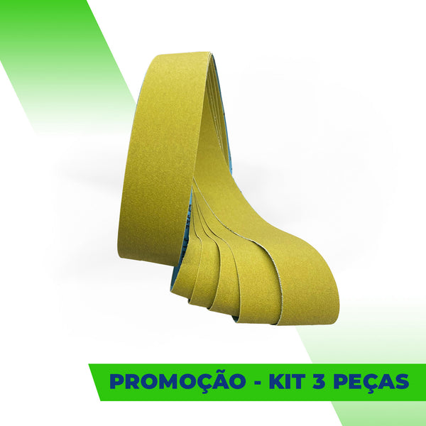 Lixa Cinta 2000x50 - Óxido de Alumínio Flexível - LS 312 JF - ESCOLHA O GRÃO - Kit 3 un. Promoção