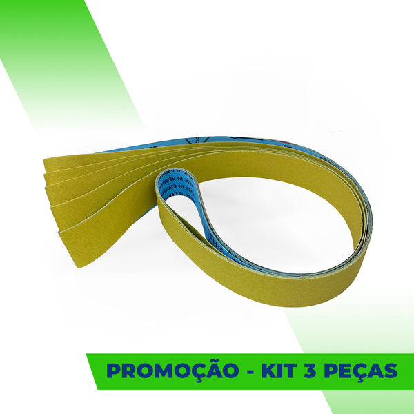 Lixa Cinta 1000x50 - Óxido de Alumínio Flexível - LS 312 JF - ESCOLHA O GRÃO - Kit 3 un. Promoção