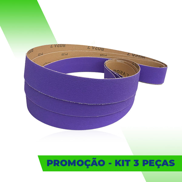 Lixa Cinta 1200x50 - Grão Cerâmico PS990 - BORA 7 - ESCOLHA O GRÃO - Kit 3 un. Promoção