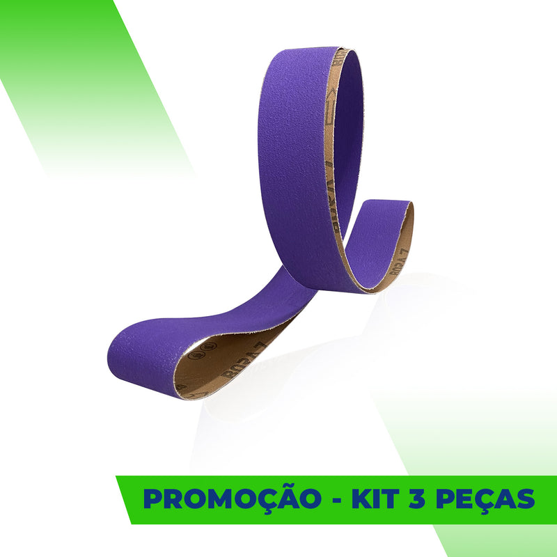 Lixa Cinta 1500x50 - Grão Cerâmico PS990 - BORA 7 - ESCOLHA O GRÃO - Kit 3 un. Promoção