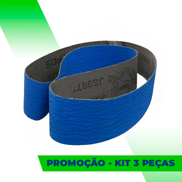 Lixa Cinta 1000x50 - Grão Cerâmico JS997 - ESCOLHA O GRÃO - Kit com 3 un. Promoção