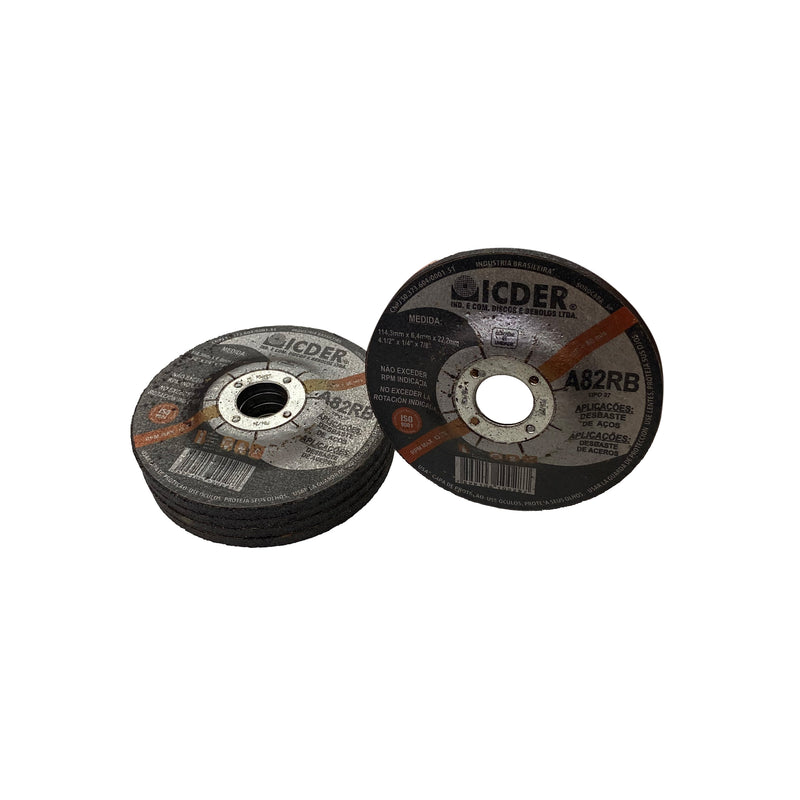 Disco de Desbaste 4.1/2" x 1/4" x 7/8" - Icder