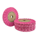 Roda Polimento Plissada 250 - Rosa - Furo 32