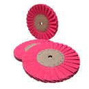 Roda Polimento Plissada 400 - Rosa - Furo 32