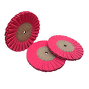 Roda Polimento Plissada 400 - Rosa - Furo 32