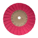 Roda Polimento Plissada 350 - Rosa - Furo 32