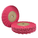 Roda Polimento Plissada 350 - Rosa - Furo 32