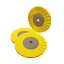 Roda Polimento Plissada 350 - Amarela - Furo 32