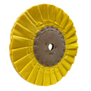 Roda Polimento Plissada 350 - Amarela - Furo 32
