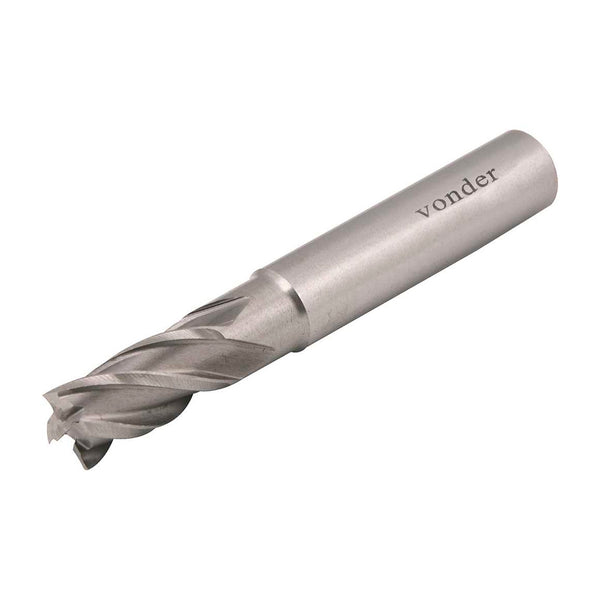 Fresa de topo em aço rápido 6,0 mm, com 4 cortes, DIN 844A, VONDER