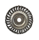 Escova Circular Aço Carbono Trançada - 115x13 - Furo 22