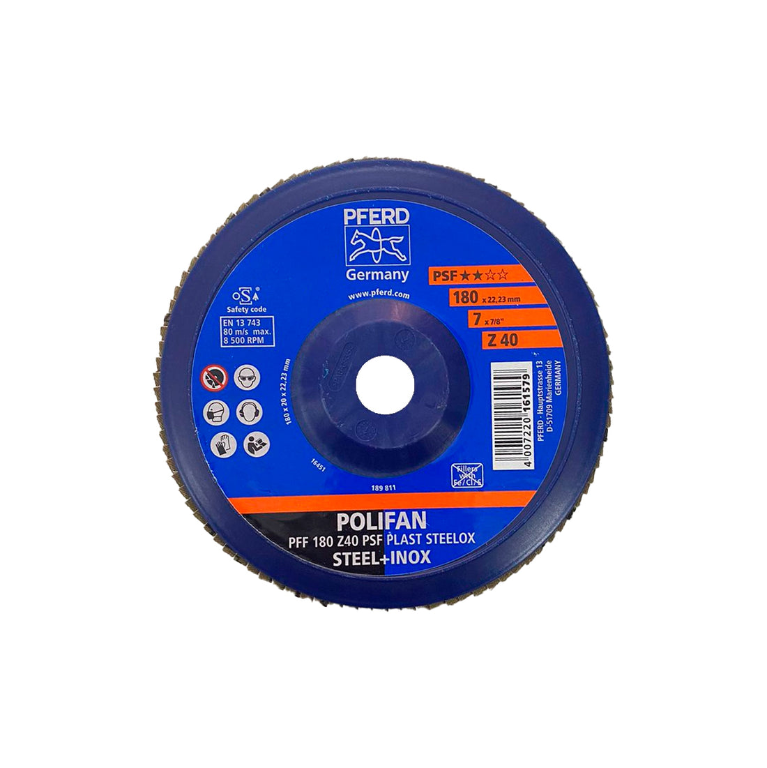 プロノファイン　WL-PF80 Disco Polifan PFF 180 Z40 PSF Plast Steellox - PFERD ART.69398185