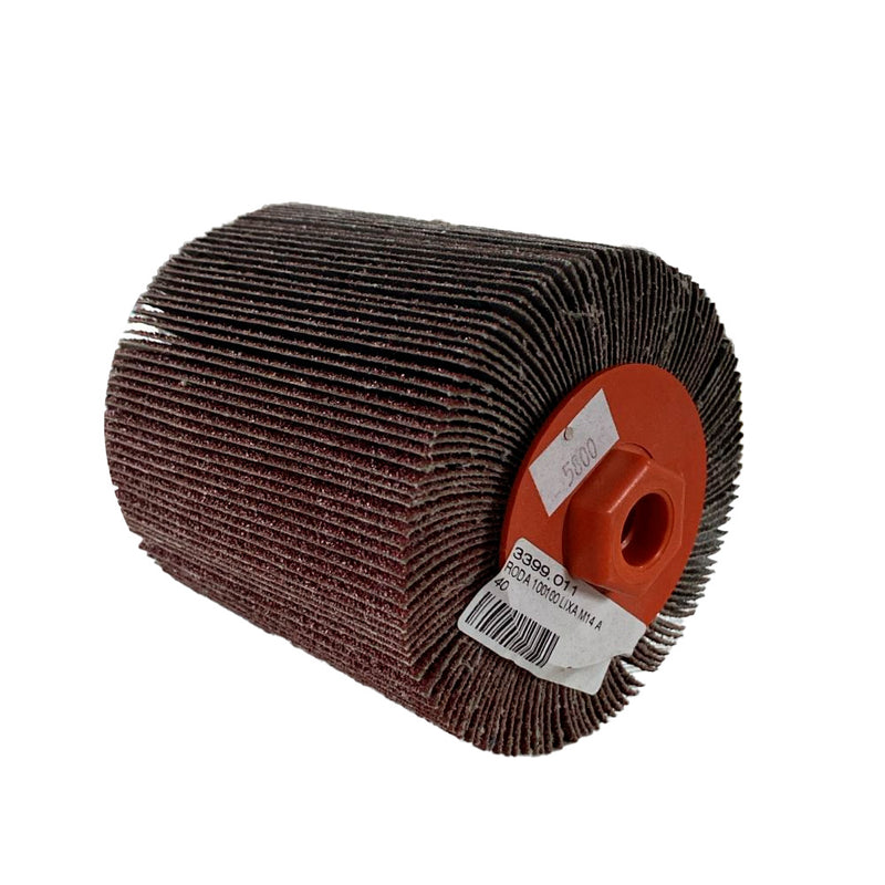 Roda de Lixa 100X100 M14 gr40