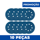 Kit 10 Discos Lixa Velcro 125mm - 5" - Filme - 8 Furos - ESCOLHA O GRÃO