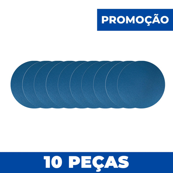 KIt com 10 Discos Lixa Velcro 75mm - 3" - Filme - Sem Furo - ESCOLHA O GRÃO