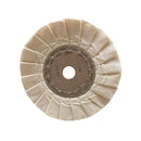 Roda Polimento Plissada 250 - Branca - Furo 32