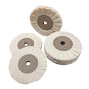 Roda Polimento Plissada 250 - Branca - Furo 32