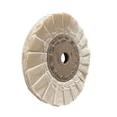 Roda Polimento Plissada 250 - Branca - Furo 32