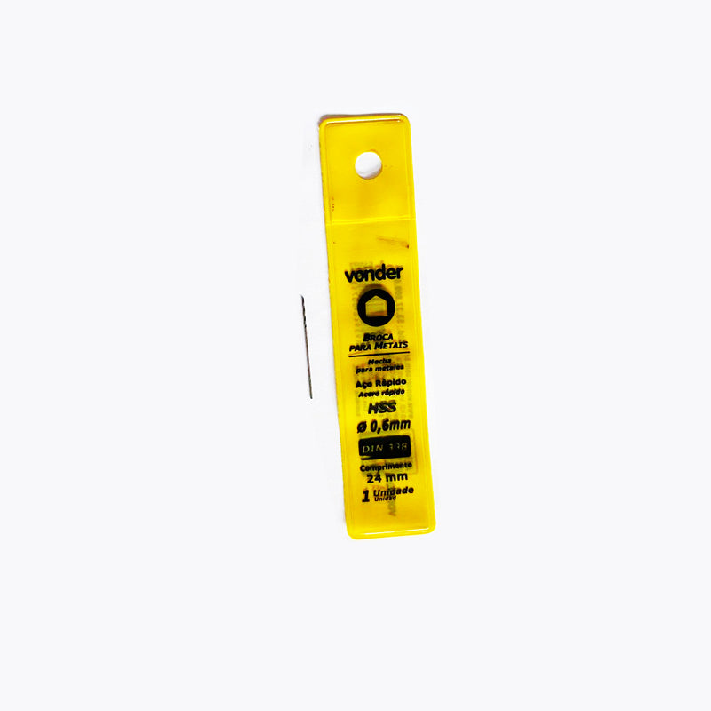 Broca de aço rápido HSS 0,6mm Vonder