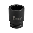 Soquete Estriado de Impacto 13mm Curto x 3/8 Pol
