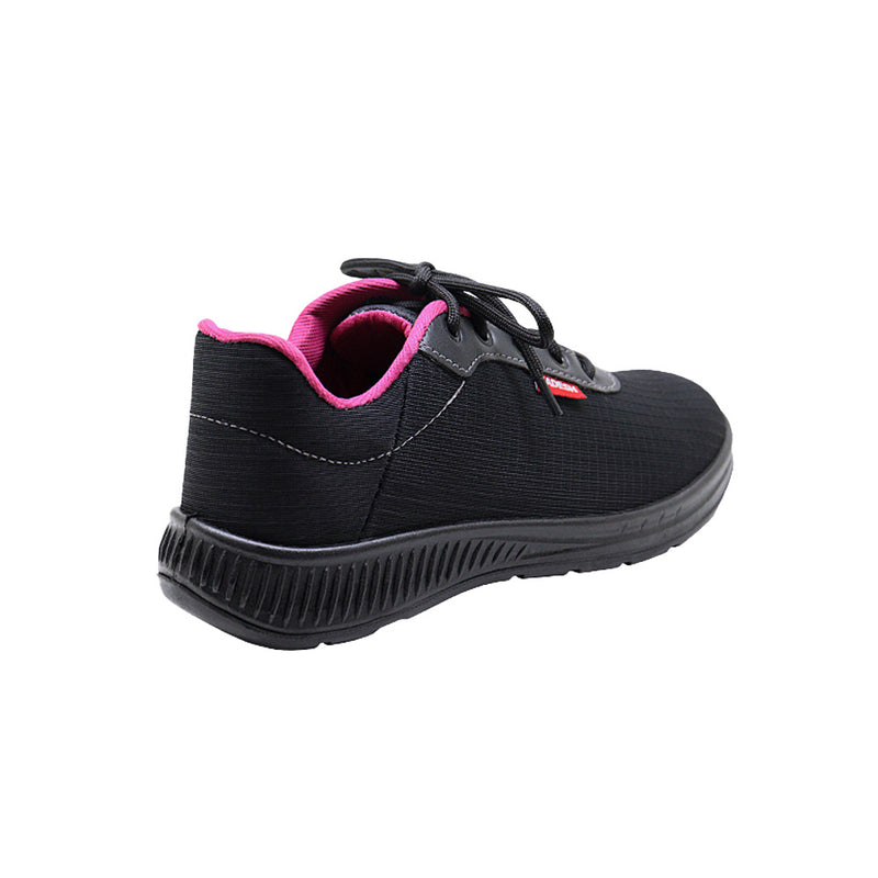 Tênis Amarrar Safe Tech Feminino Preto com Rosa (CA 42616) - Kadesh