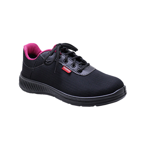 Tênis Amarrar Safe Tech Feminino Preto com Rosa (CA 42616) - Kadesh