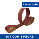 Lixa Cinta 1200x50 - Grão Compacto PG830 - Kit com 3 un. - ESCOLHA O GRÃO