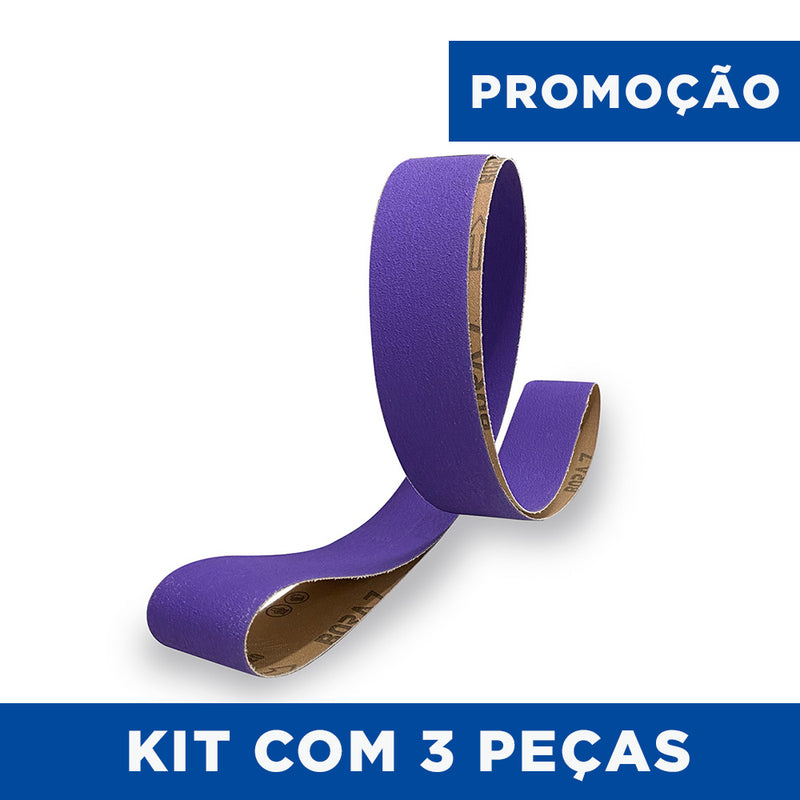 Lixa Cinta 1500x50 - Grão Cerâmico PS990 - BORA 7 - ESCOLHA O GRÃO - Kit 3 un. Promoção
