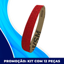 Lixa Cinta 444x25 - VSM Ceramics XK870X - ESCOLHA O GRÃO -  Kit 12 un. Promoção - Para Roda Expansiva 140x25