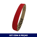 Lixa Cinta 444x25 - VSM Ceramics XK870X - ESCOLHA O GRÃO -  Kit 6 un. Para Roda Expansiva 140x25