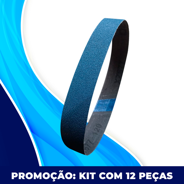 Lixa Cinta 444x25 - Zircônio XZ677 - ESCOLHA O GRÃO - Kit 12 un. Promoção - Para Roda Expansiva 140x25