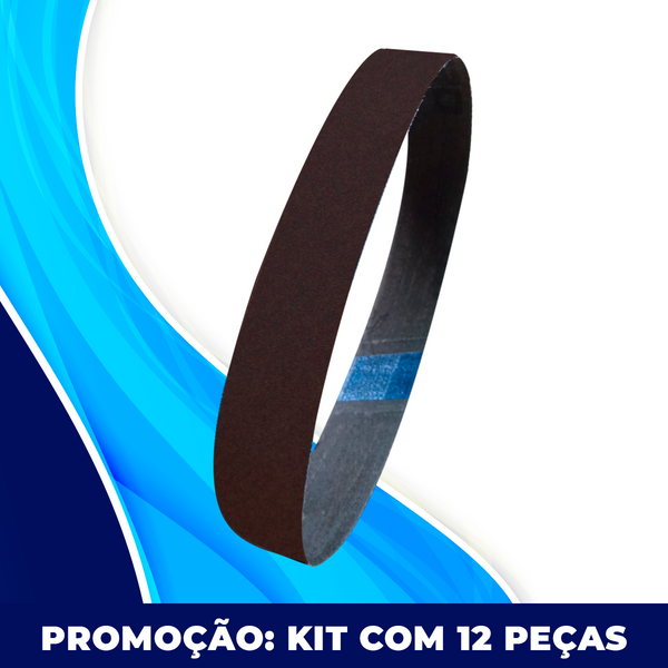 Lixa Cinta 444x25 - Óxido Alumínio KA169 - ESCOLHA O GRÃO - Kit 12 un. Promoção - Para Roda Expansiva 140x25