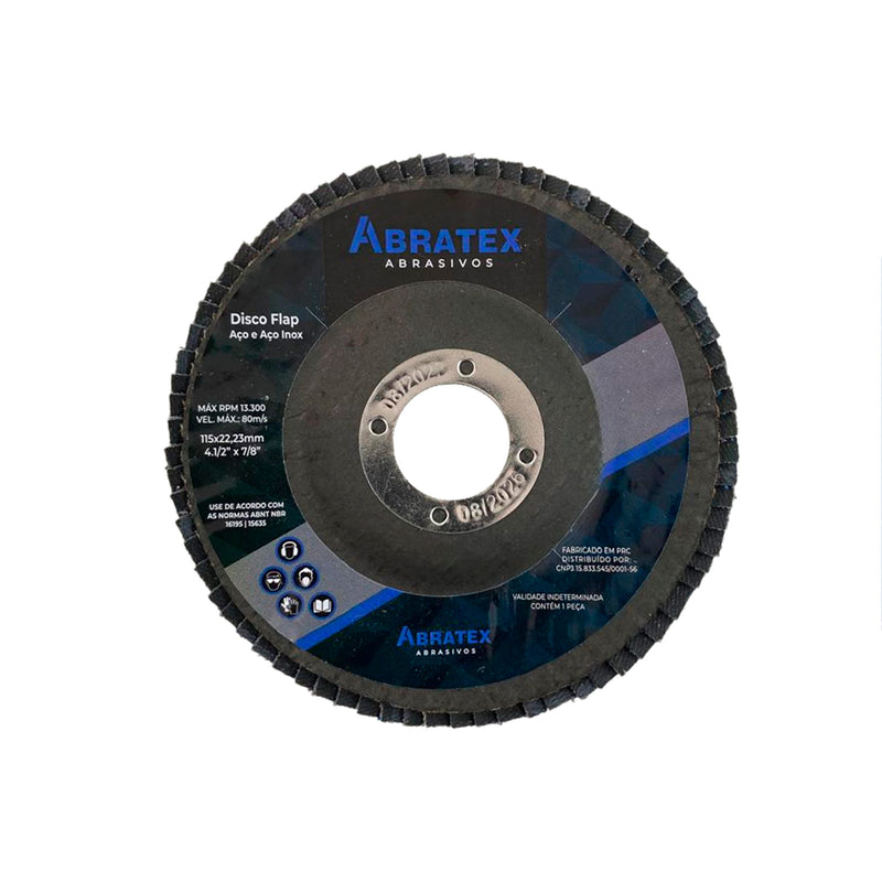 Disco Lixa Flap 115mm Fibra - GR120 - Eco ABRATEX