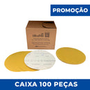 Disco Lixa Velcro 150 - 6" - CA331 - Sem Furo - Caixa 100 Un. - ESCOLHA O GRÃO