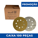 Disco Lixa Velcro 125 - 5" - CA331 - 8 Furos - Caixa com 100 un. - ESCOLHA O GRÃO