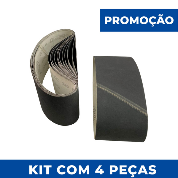 Lixa Cinta 610x75 - Carbeto de Silício JC122 - Kit com 4 un. - Escolha Grão 60 a 1000