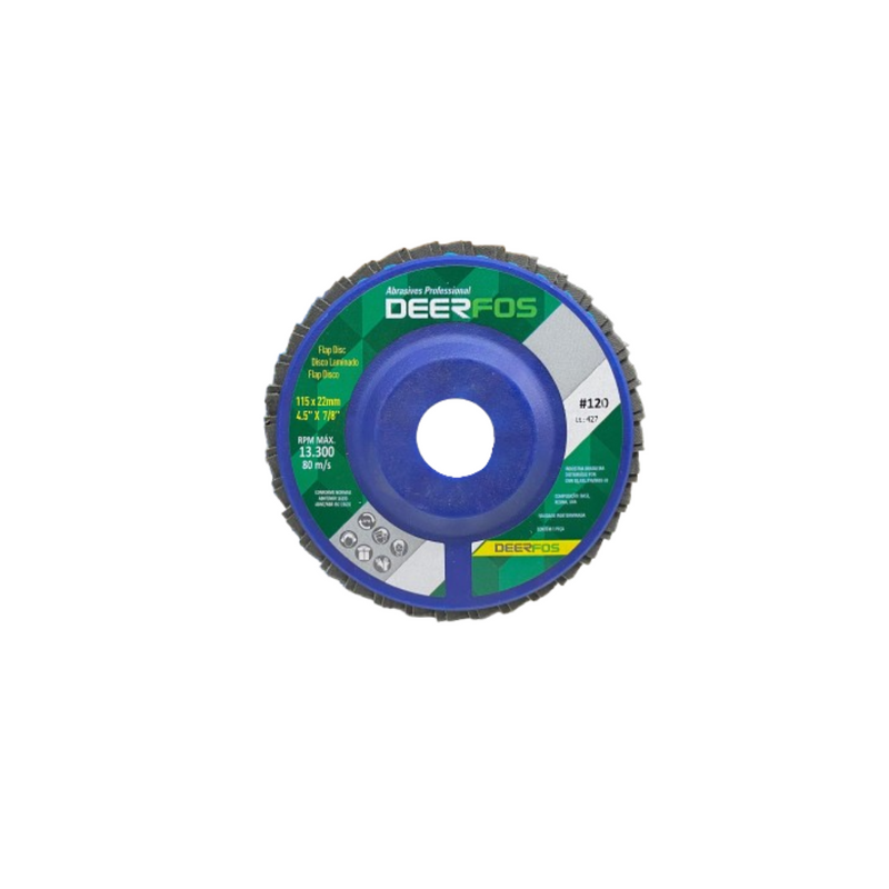 Disco Flap 115mm Plast KZ563 - GR120 - DEERFOS