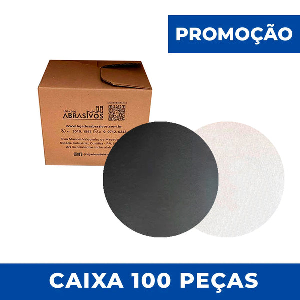 Disco Lixa Pluma 180mm - 7" Sem furo em Carbeto de Silício Ideal para Vidro | Grão 80 a 2500 | Caixa com 100
