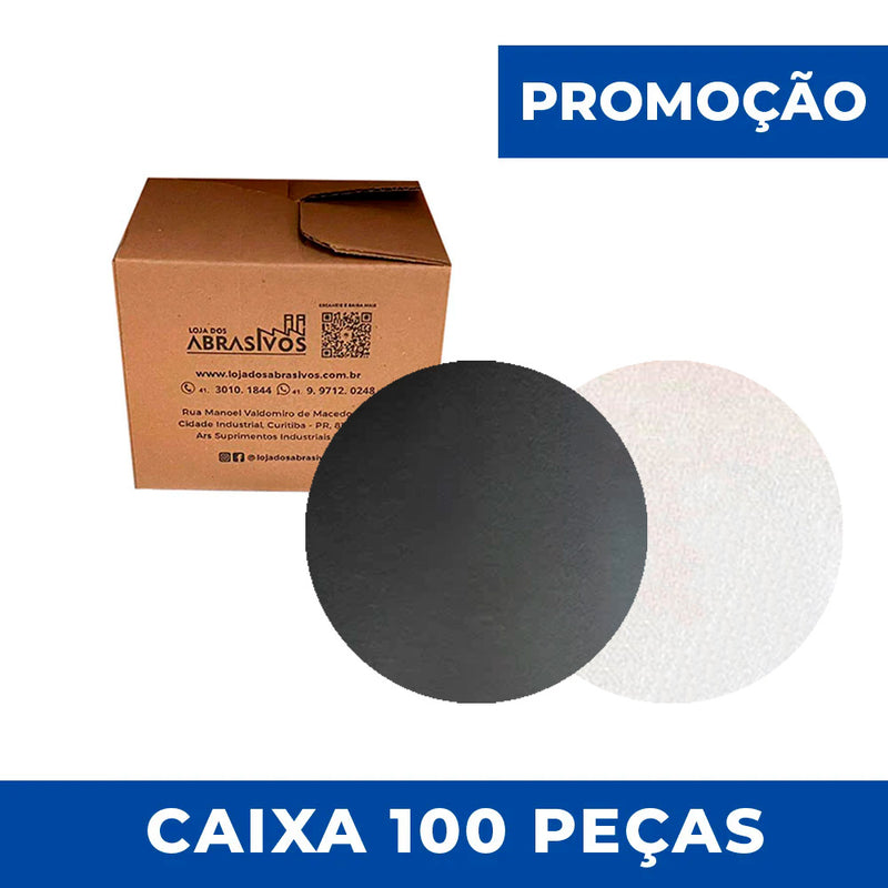 Disco Lixa Pluma 180mm - 7" Sem furo em Carbeto de Silício Ideal para Vidro | Grão 80 a 2500 | Caixa com 100