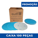 Disco Lixa Velcro 150mm - 6" - Filme - Sem Furo - Caixa 100 un. - ESCOLHA O GRÃO