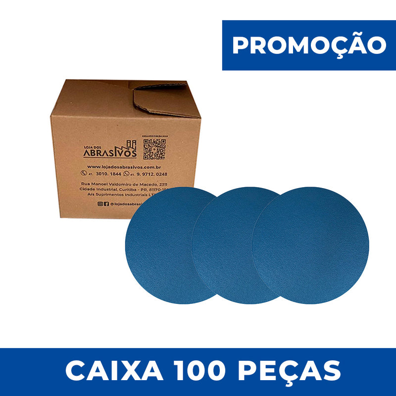 Disco Lixa Velcro 50mm - 2" - Filme - Sem Furo - Caixa 100 Un. - ESCOLHA O GRÃO