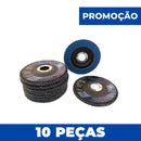 Kit 10 Discos Flap 115mm Fibra - GR40 - Eco ABRATEX