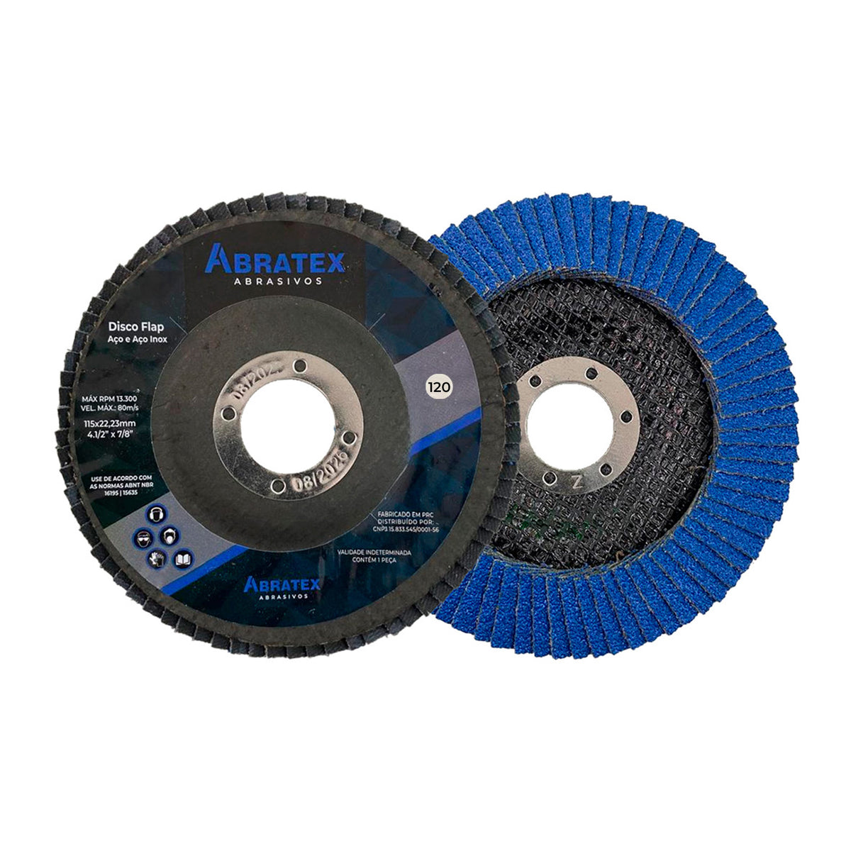 Disco Lixa Flap 115mm Fibra - GR120 - Eco ABRATEX