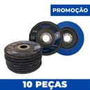 Kit 10 Discos Flap 115mm Fibra - GR120 - Eco ABRATEX